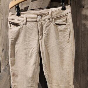 Ann Taylor LOFT Khaki Corduroy Curvy Skinny Pants 27/4P